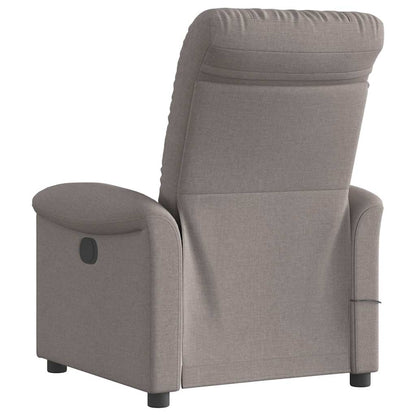 Masážní Polohovací Křeslo Textil Taupe
