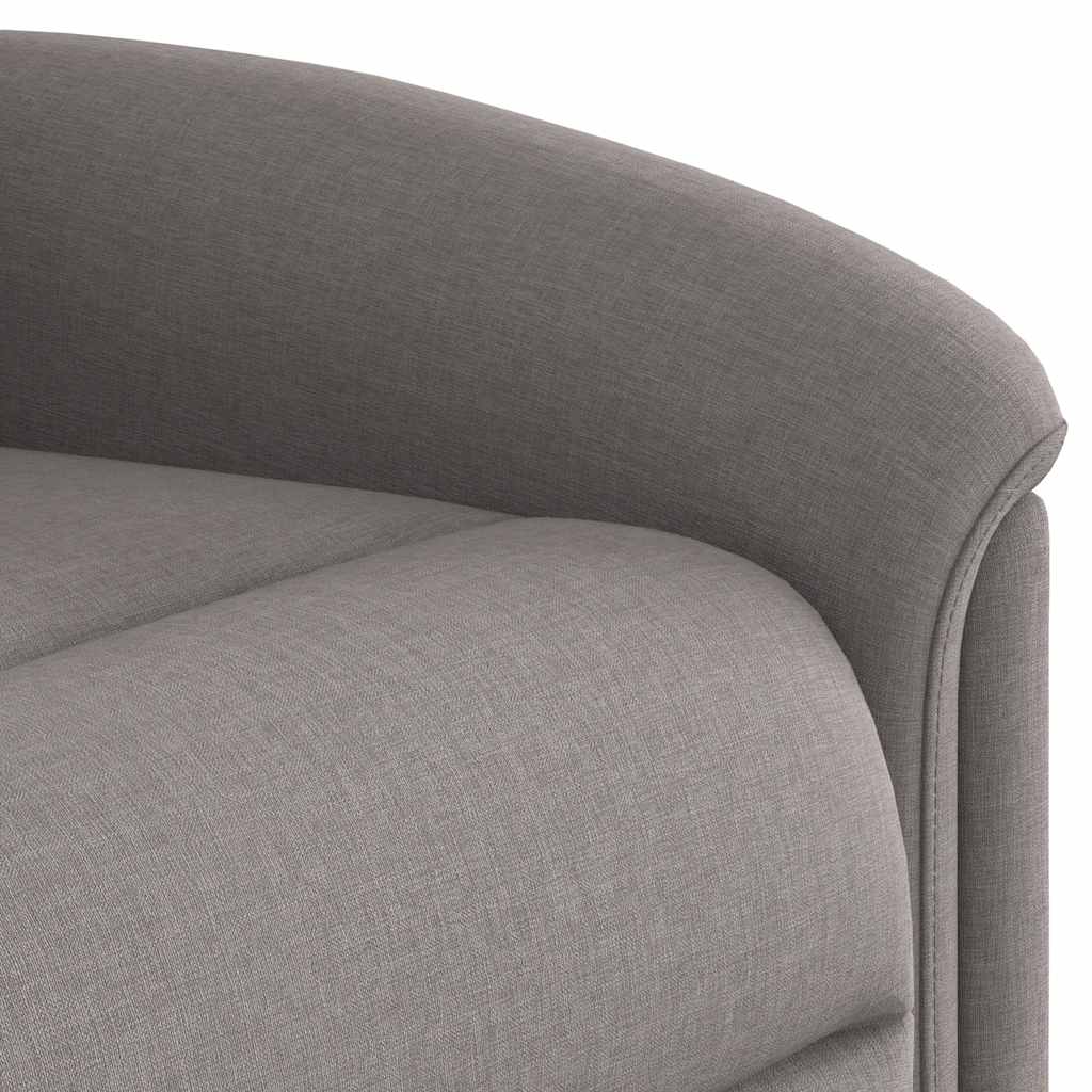 Masážní Polohovací Křeslo Textil Taupe