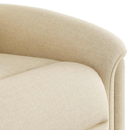 Masážní Polohovací Křeslo Krémové Textil Krémová
