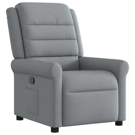Polohovací Křeslo Světle Šedé Textil Světle Šedá