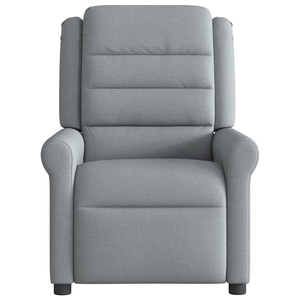 Polohovací Křeslo Světle Šedé Textil Světle Šedá