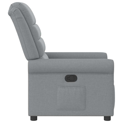 Polohovací Křeslo Světle Šedé Textil Světle Šedá