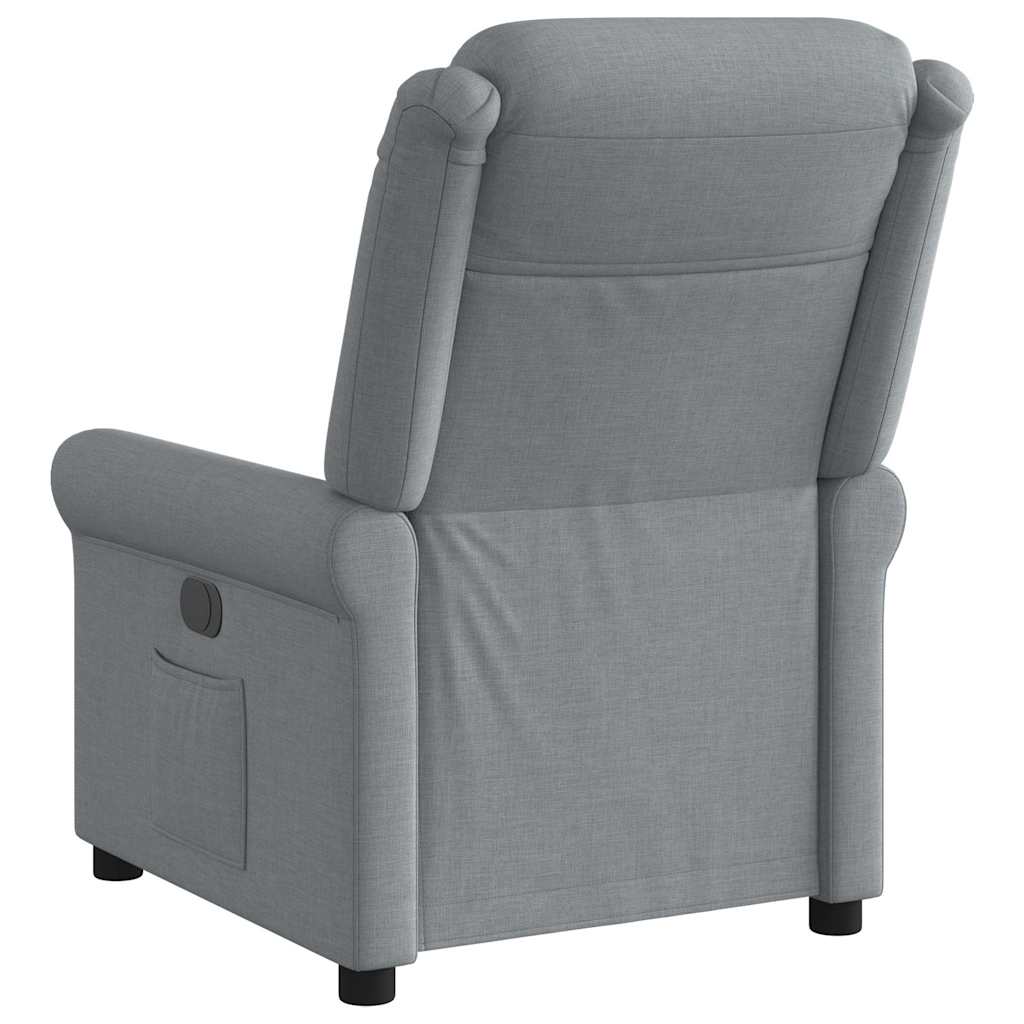 Polohovací Křeslo Světle Šedé Textil Světle Šedá