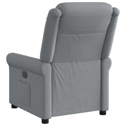 Polohovací Křeslo Světle Šedé Textil Světle Šedá