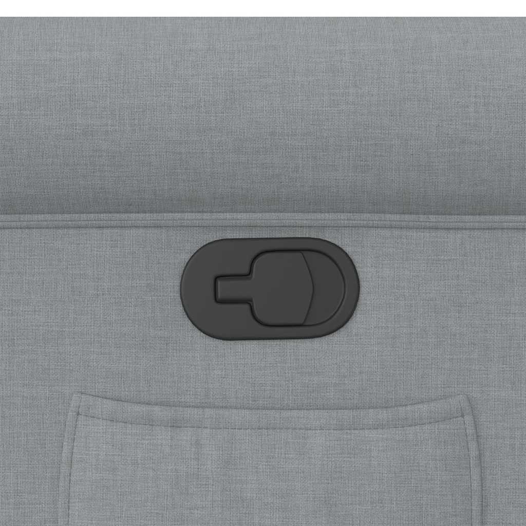 Polohovací Křeslo Světle Šedé Textil Světle Šedá