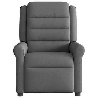 Polohovací Křeslo Tmavě Šedé Textil Tmavě Šedá