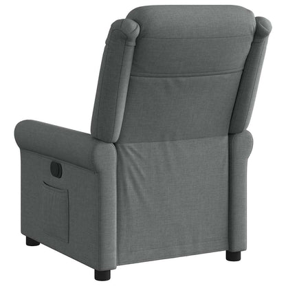Polohovací Křeslo Tmavě Šedé Textil Tmavě Šedá