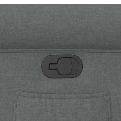 Polohovací Křeslo Tmavě Šedé Textil Tmavě Šedá