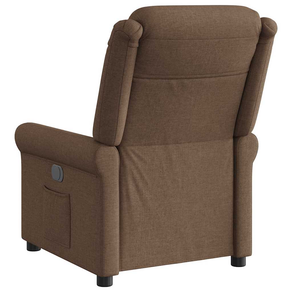 Polohovací Křeslo Hnědé Textil