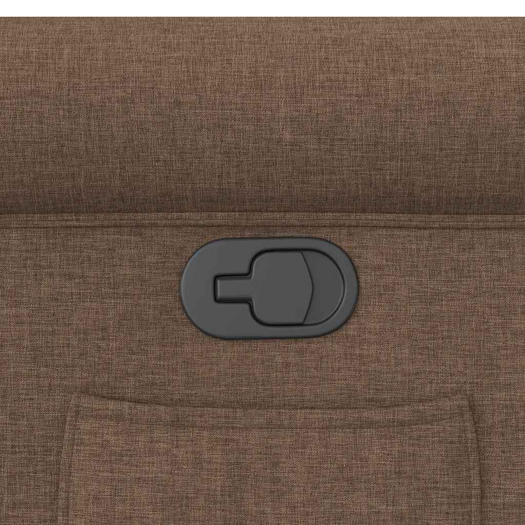 Polohovací Křeslo Hnědé Textil