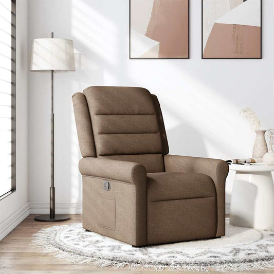 Polohovací Křeslo Hnědé Textil