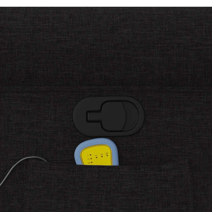 Masážní Polohovací Křeslo Černé Textil Černá