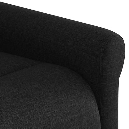 Masážní Polohovací Křeslo Černé Textil Černá