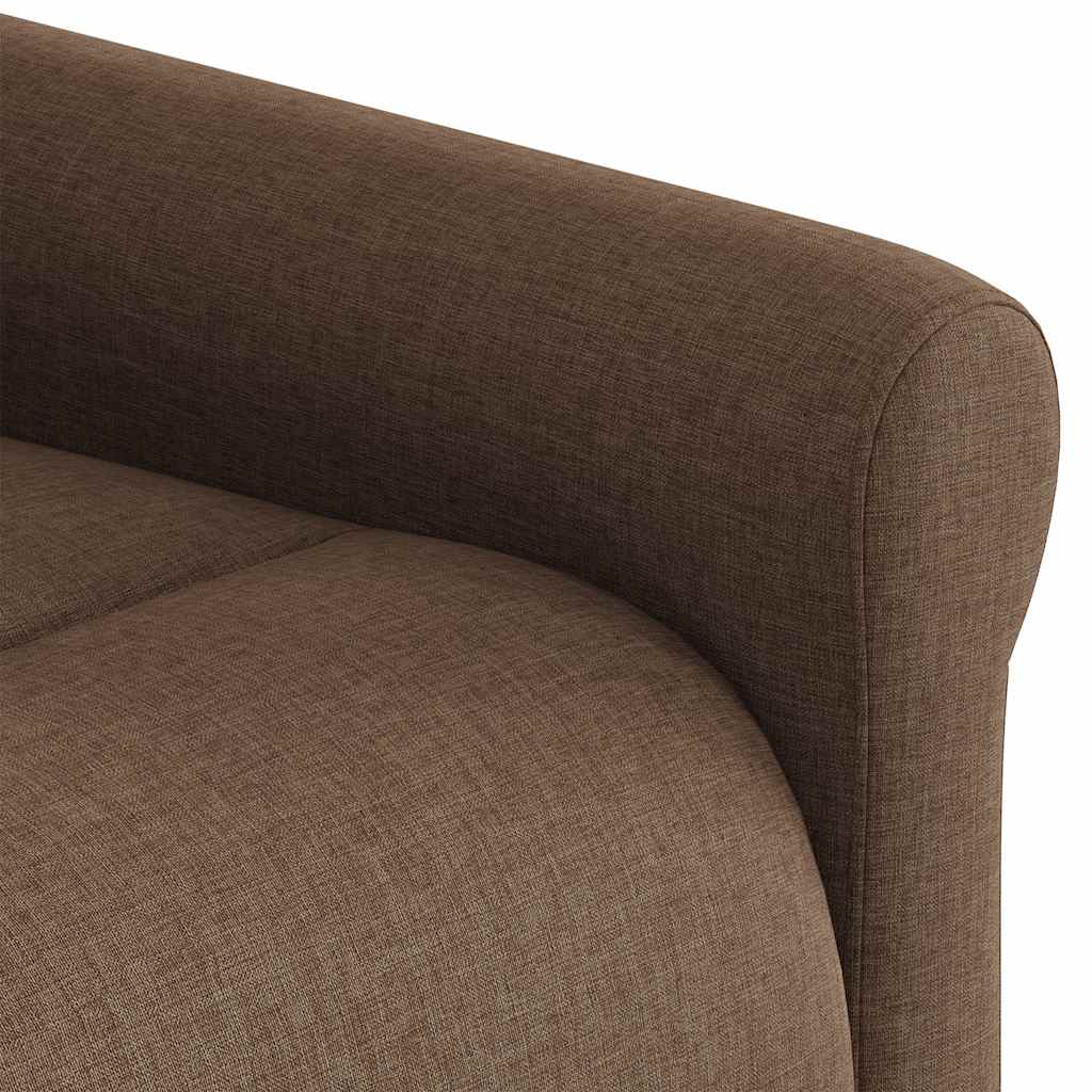 Masážní Polohovací Křeslo Hnědé Textil Hnědá