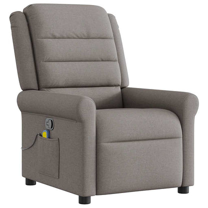 Masážní Polohovací Křeslo Textil Taupe
