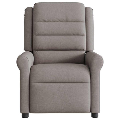 Masážní Polohovací Křeslo Textil Taupe