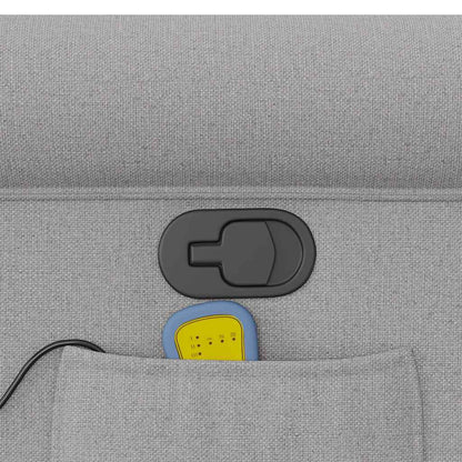 Masážní Polohovací Křeslo Textil Obláčkově Šedá