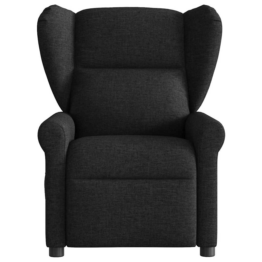 Polohovací Křeslo Černé Textil Černá