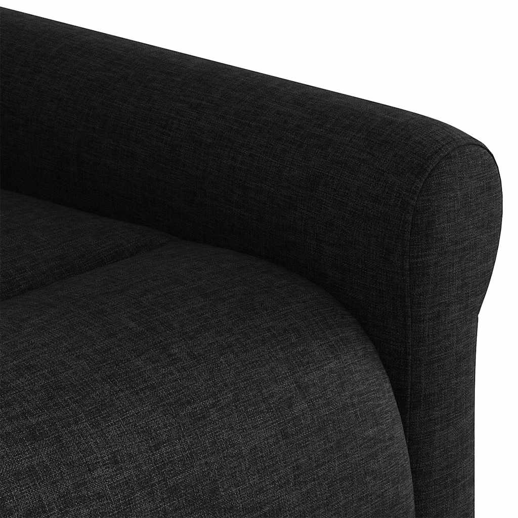 Polohovací Křeslo Černé Textil Černá