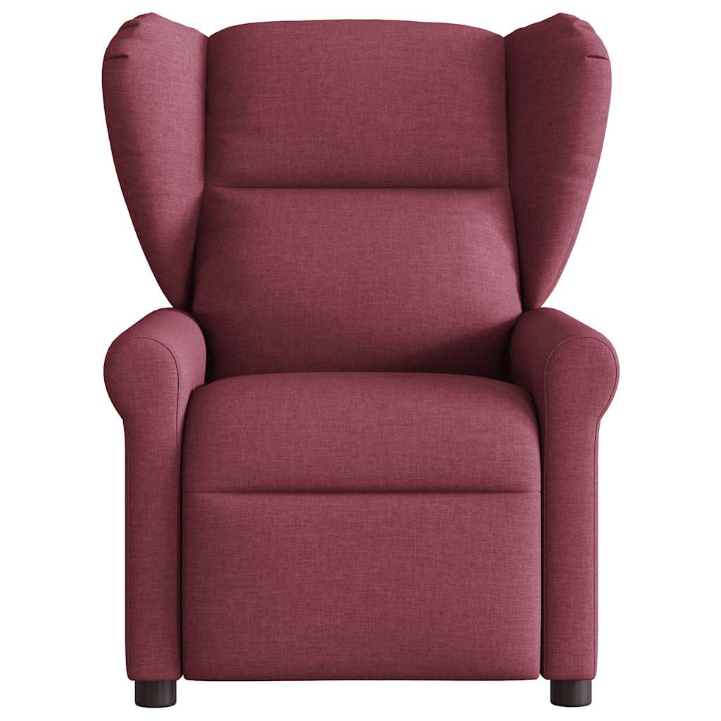 Polohovací Křeslo Vínové Textil Vínová Červená