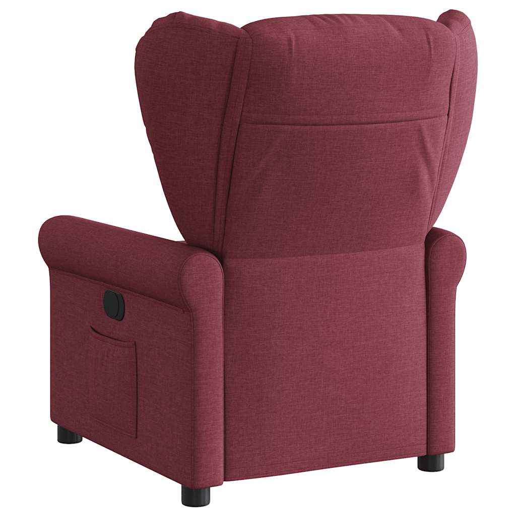 Polohovací Křeslo Vínové Textil Vínová Červená