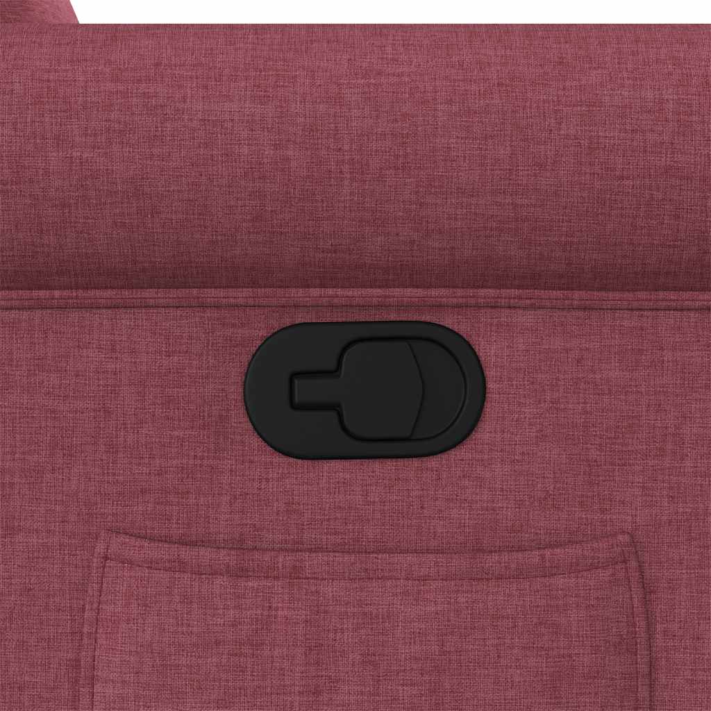 Polohovací Křeslo Vínové Textil Vínová Červená