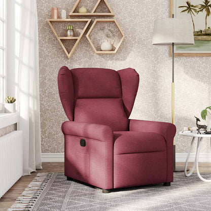 Polohovací Křeslo Vínové Textil Vínová Červená