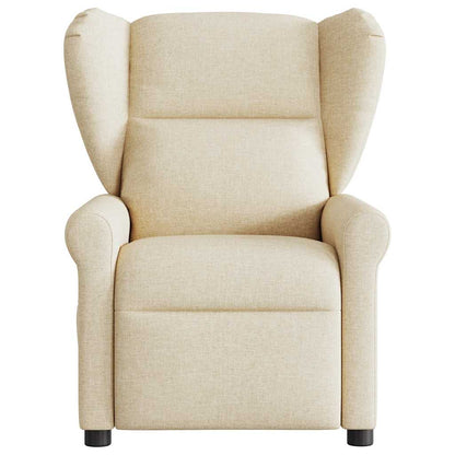 Polohovací Křeslo Krémové Textil Krémová