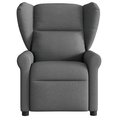 Masážní Polohovací Křeslo Tmavě Šedé Textil Tmavě Šedá