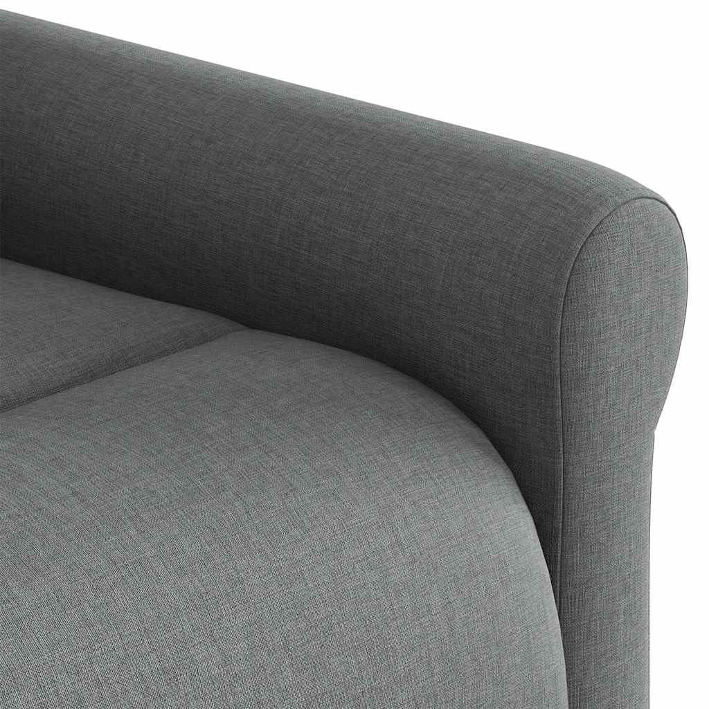 Masážní Polohovací Křeslo Tmavě Šedé Textil Tmavě Šedá