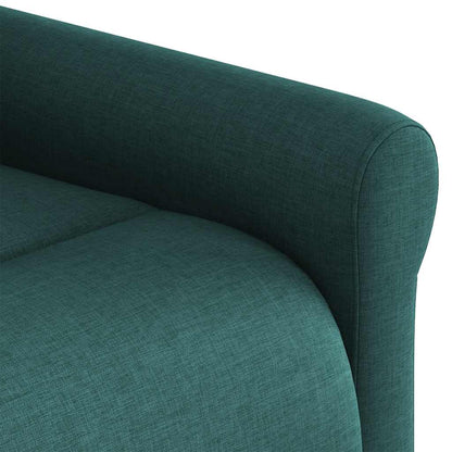 Masážní Polohovací Křeslo Tmavě Zelené Textil Tmavě Zelená