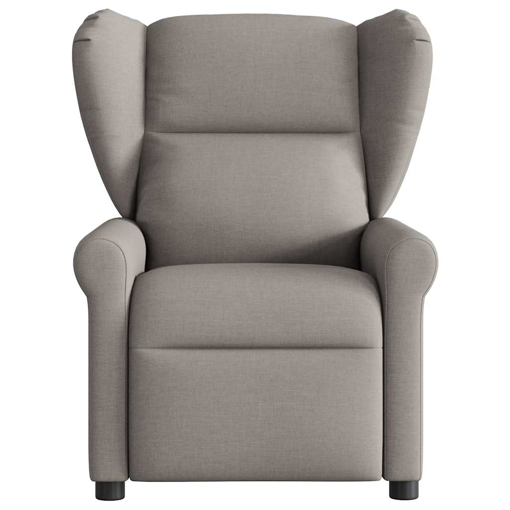 Masážní Polohovací Křeslo Textil Taupe