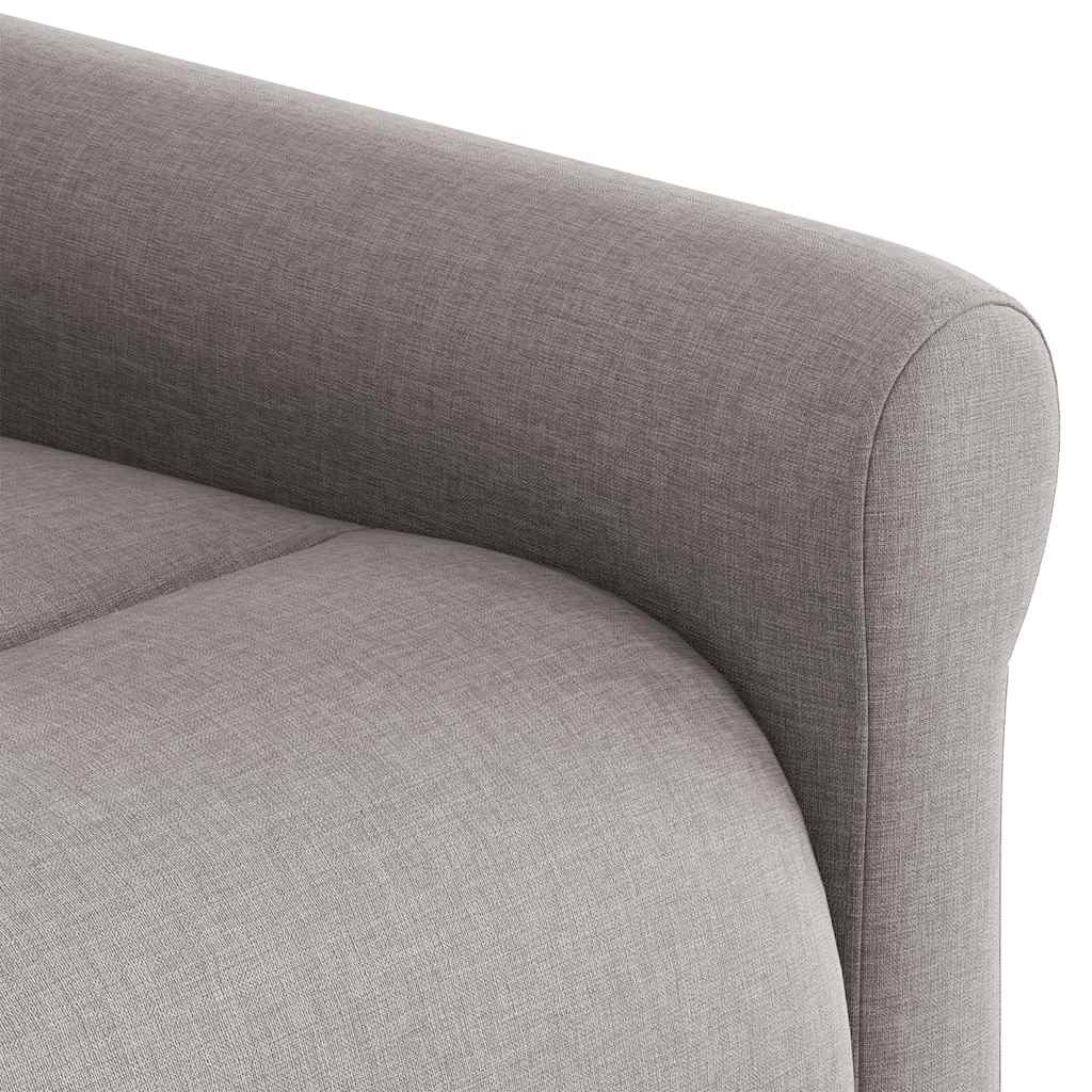 Masážní Polohovací Křeslo Textil Taupe