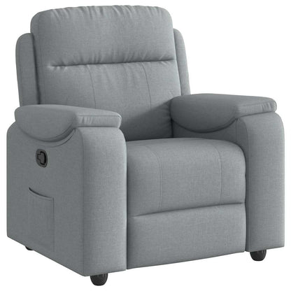 Polohovací Křeslo Světle Šedé Textil Světle Šedá