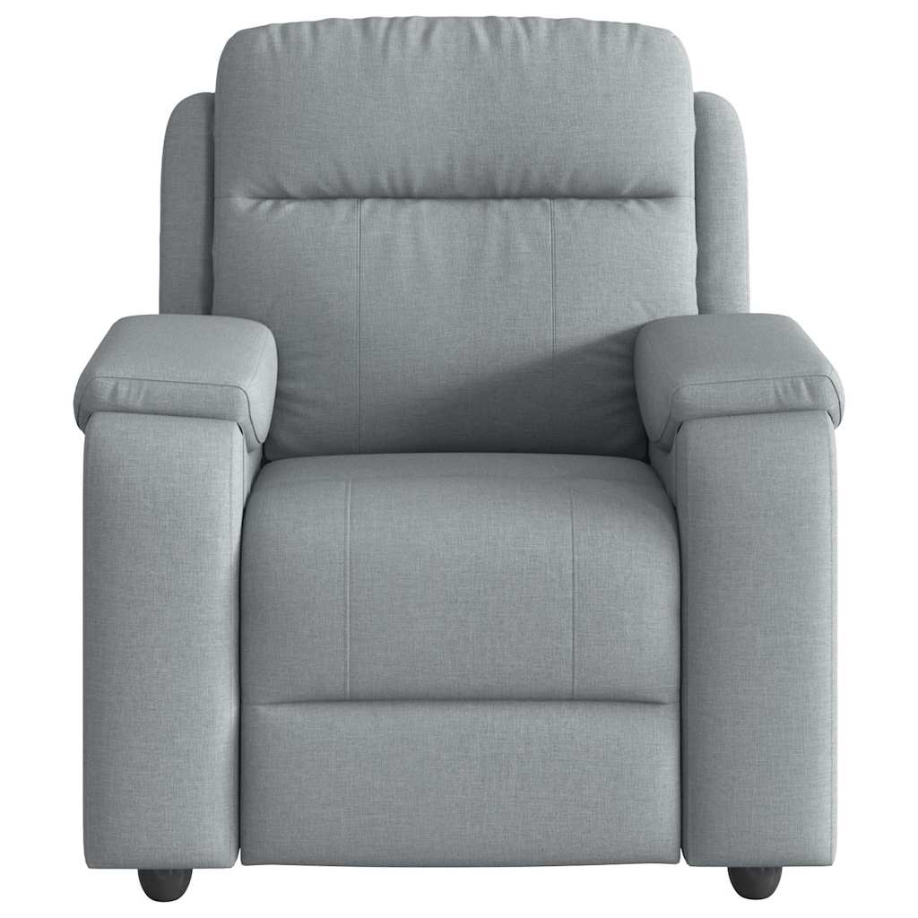 Polohovací Křeslo Světle Šedé Textil Světle Šedá