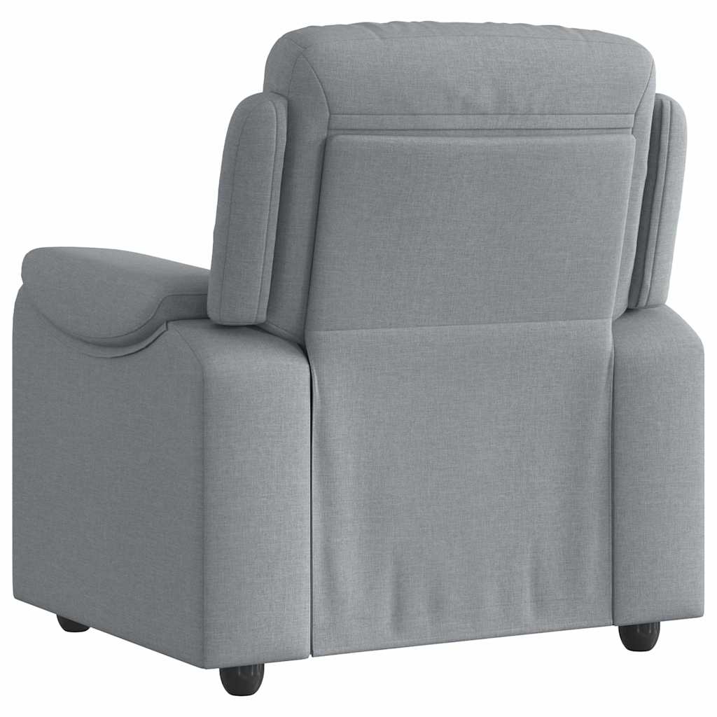 Polohovací Křeslo Světle Šedé Textil Světle Šedá