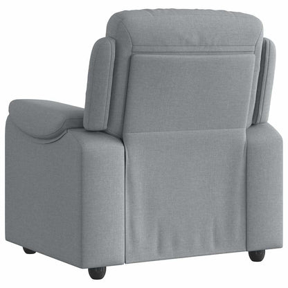 Polohovací Křeslo Světle Šedé Textil Světle Šedá