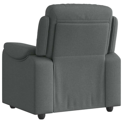 Polohovací Křeslo Tmavě Šedé Textil Tmavě Šedá