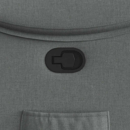 Polohovací Křeslo Tmavě Šedé Textil Tmavě Šedá