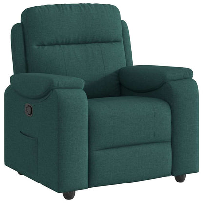 Polohovací Křeslo Tmavě Zelené Textil