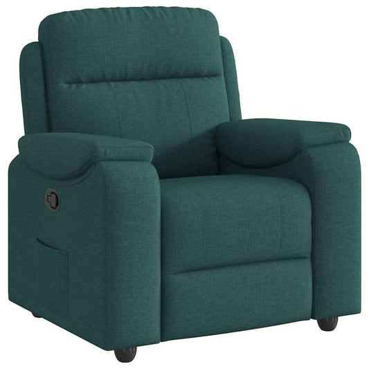 Polohovací Křeslo Tmavě Zelené Textil