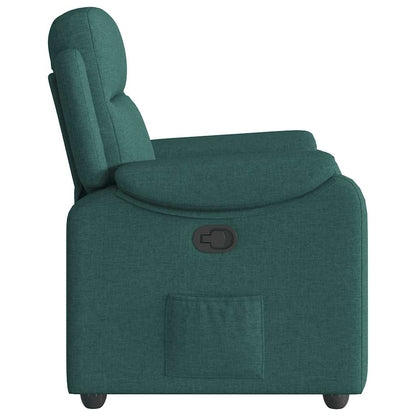 Polohovací Křeslo Tmavě Zelené Textil