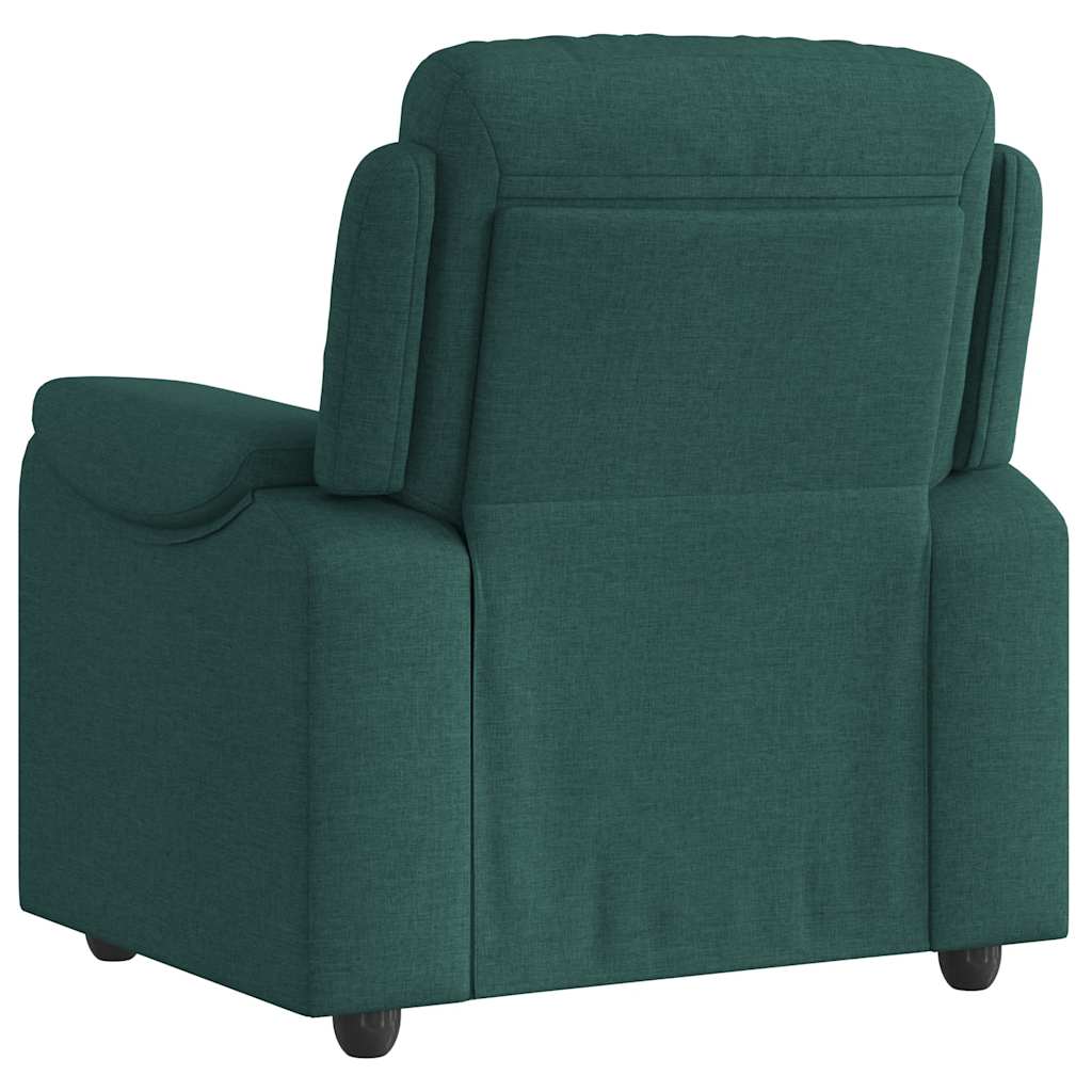 Polohovací Křeslo Tmavě Zelené Textil