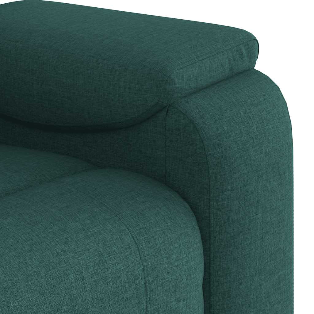 Polohovací Křeslo Tmavě Zelené Textil