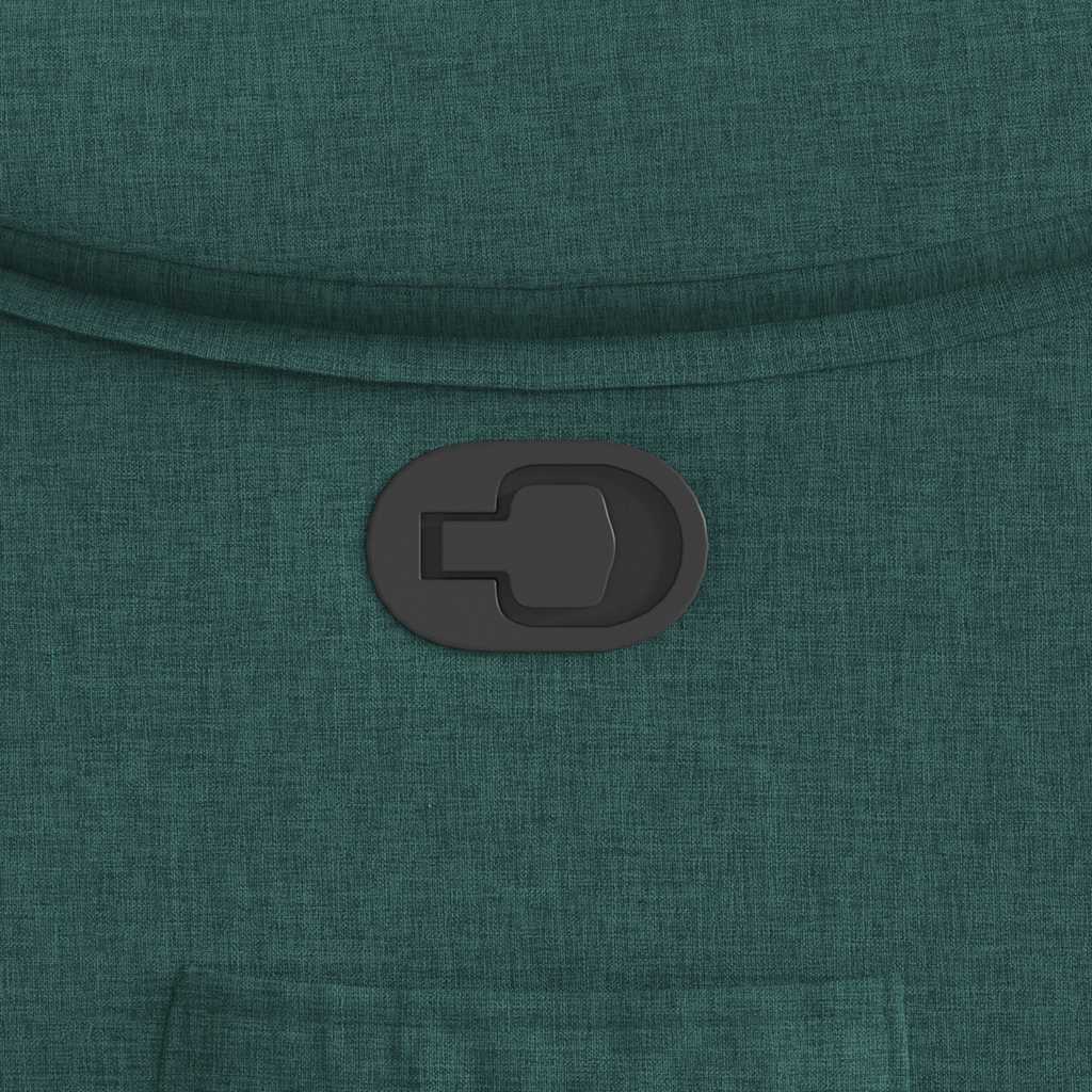 Polohovací Křeslo Tmavě Zelené Textil