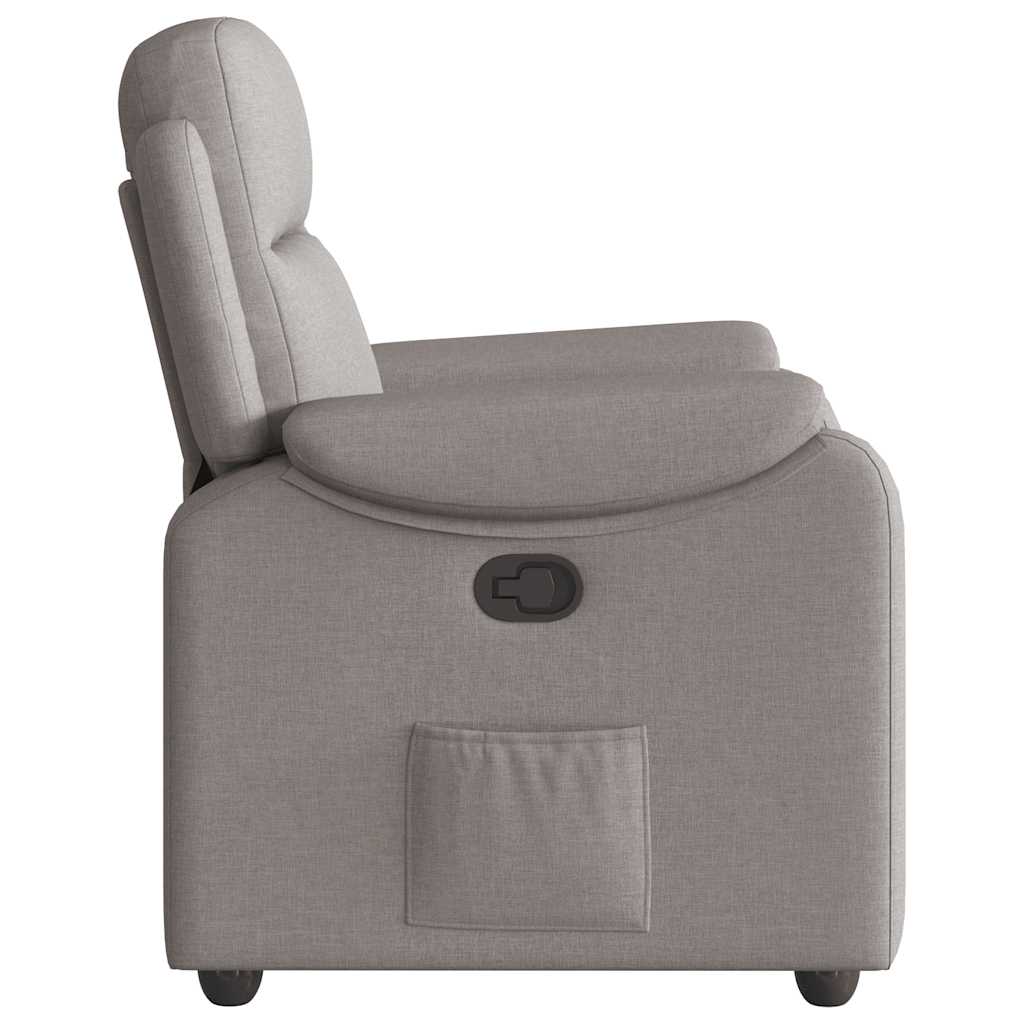 Polohovací Křeslo Textil Taupe