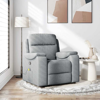 Polohovací Křeslo Světle Šedé Textil Světle Šedá