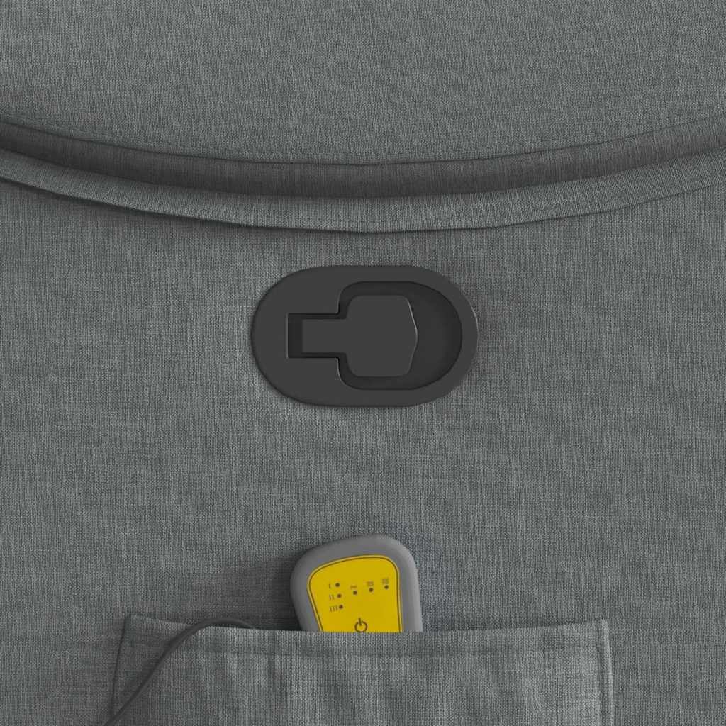 Masážní Polohovací Křeslo Tmavě Šedé Textil Tmavě Šedá