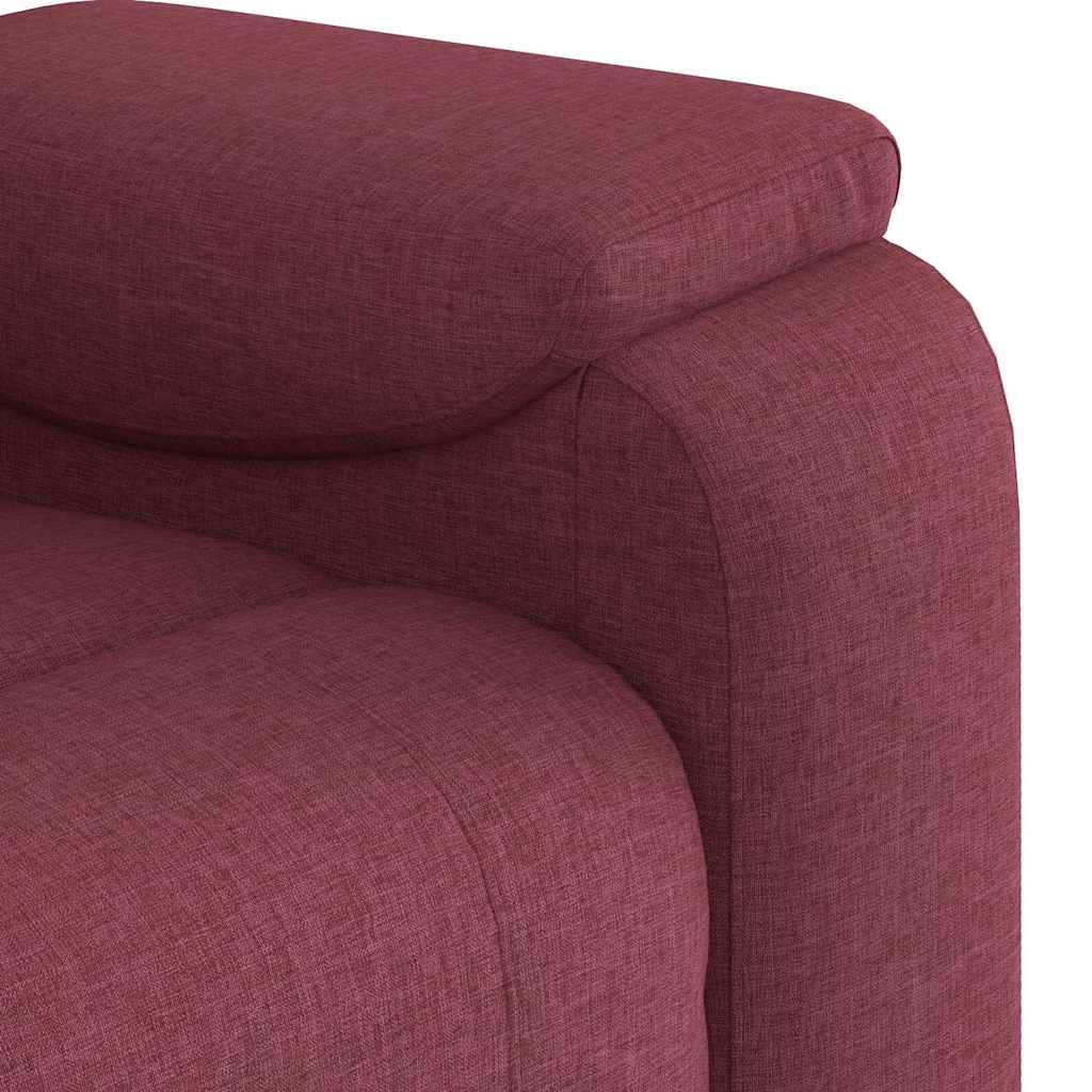 Masážní Polohovací Křeslo Vínové Textil Vínová Červená