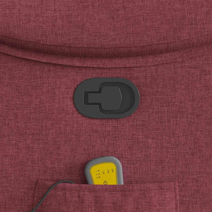Masážní Polohovací Křeslo Vínové Textil Vínová Červená